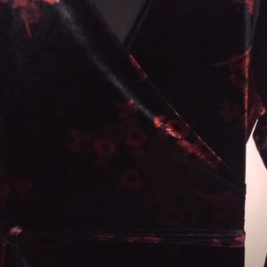Velvet wrap dress